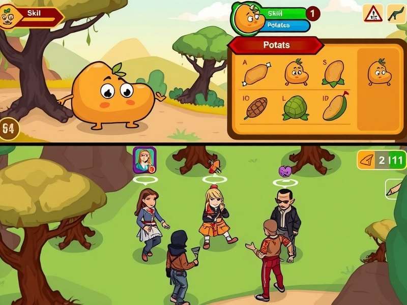 Spud Chronicles community event showing players collaborating in-game